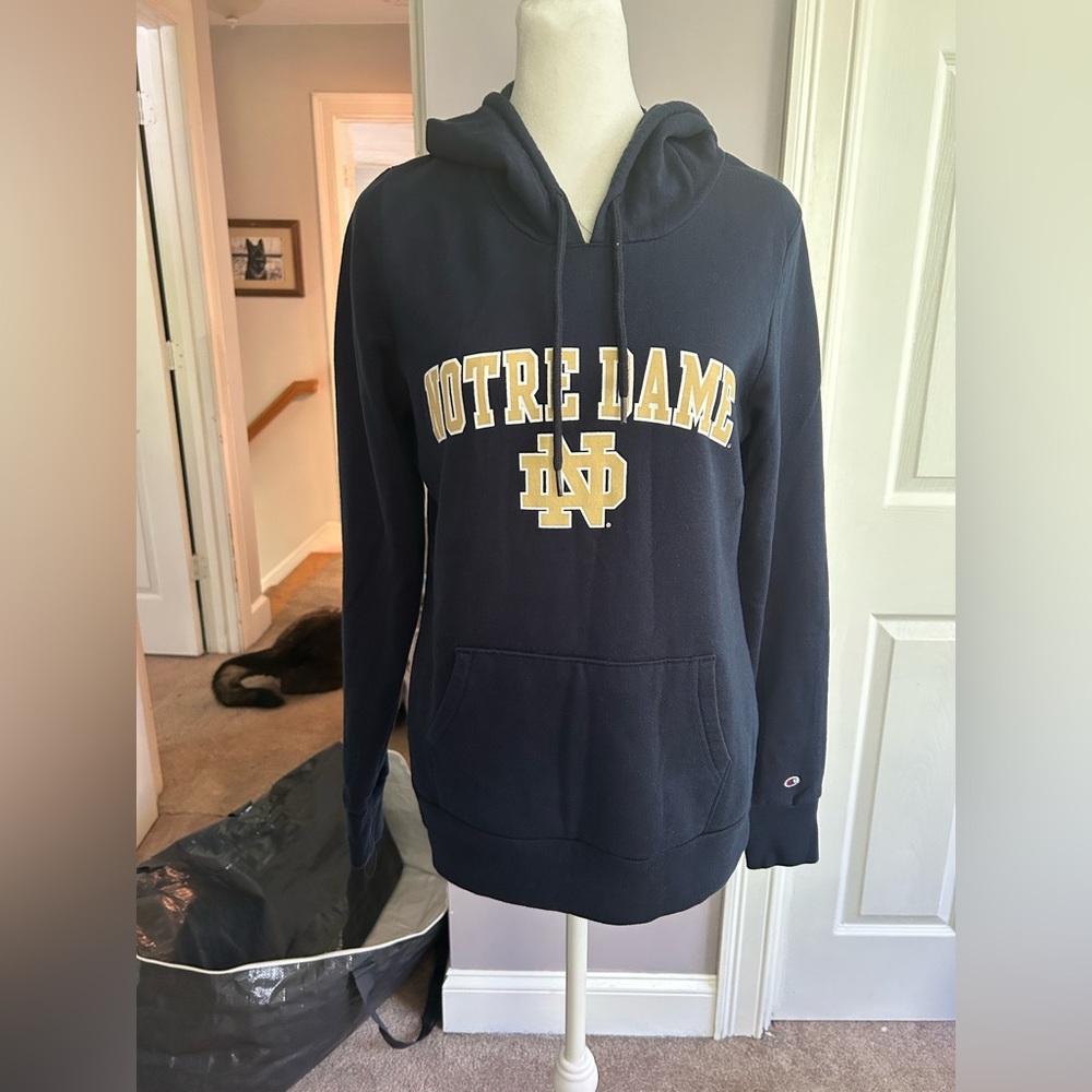 Champion Navy and Gold Notre Dame Hoodie